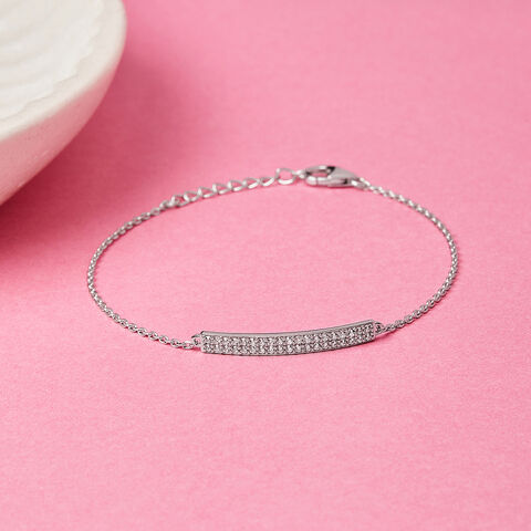 Shimmering Bar Silver Bracelet