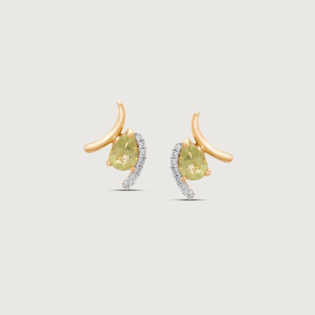 Gentle Arc Diamond Stud Earrings,,hi-res image number null