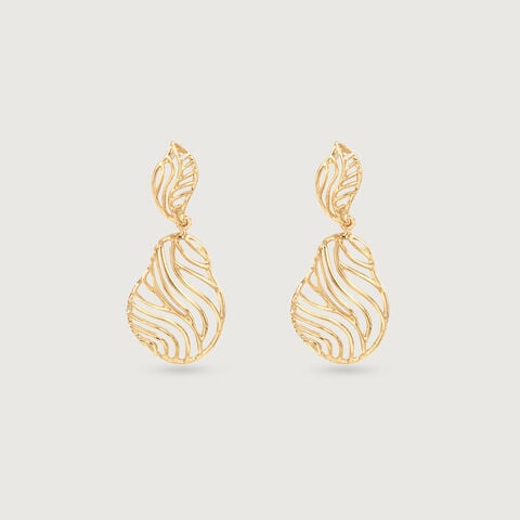 Flowing Dune Gold Drop Earrings