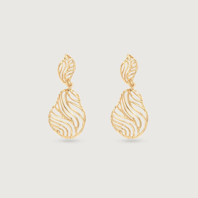 Flowing Dune Gold Drop Earrings,,hi-res image number null