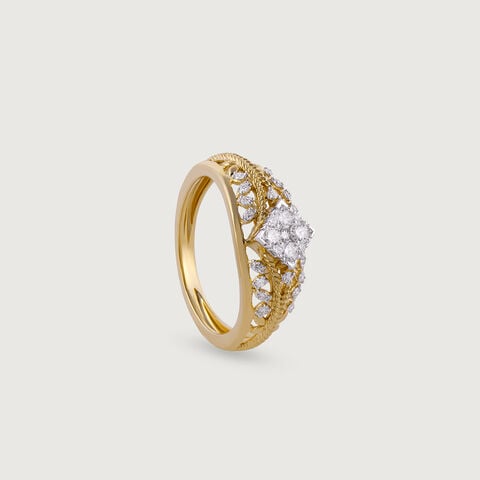 Bling Romance Gold & Diamond Ring