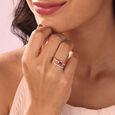 Bordeaux Bliss 14KT Gold & Diamond Ring,,hi-res view 2