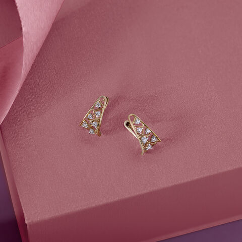 Bold Luxe Gold & Diamond Hoop Earrings