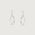 Bold Shine Silver Drop Earrings,,hi-res view 3