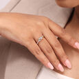 Sparkling Knot Gold & Diamond Finger Ring,,hi-res view 2