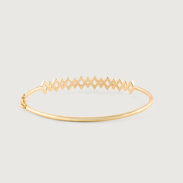 Rhythmic Twist Gold & Diamond Bangle,,hi-res image number null