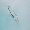 Sleek Curve Silver Bangle,,hi-res view 1