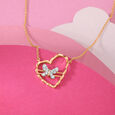 Winged Melody 14KT Gold  & Diamond Pendant with Chain,,hi-res view 1