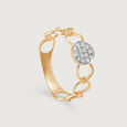 Luminous Link 14KT Gold & Diamond Finger Ring,,hi-res view 4