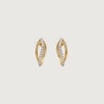 Fluid Embrace Diamond Hoop Earrings,,hi-res view 3