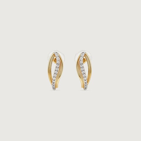 Fluid Embrace Diamond Hoop Earrings