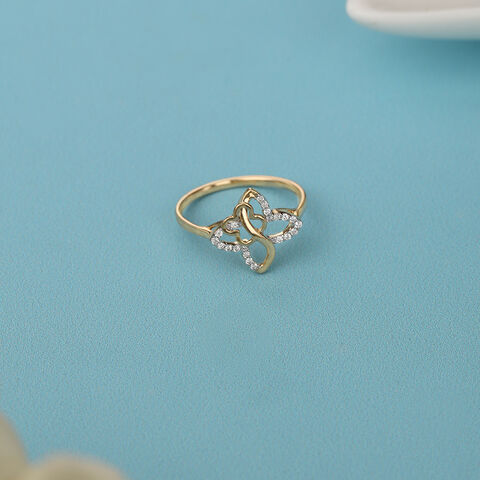 Interlace Allure 14KT Gold & Diamond Ring