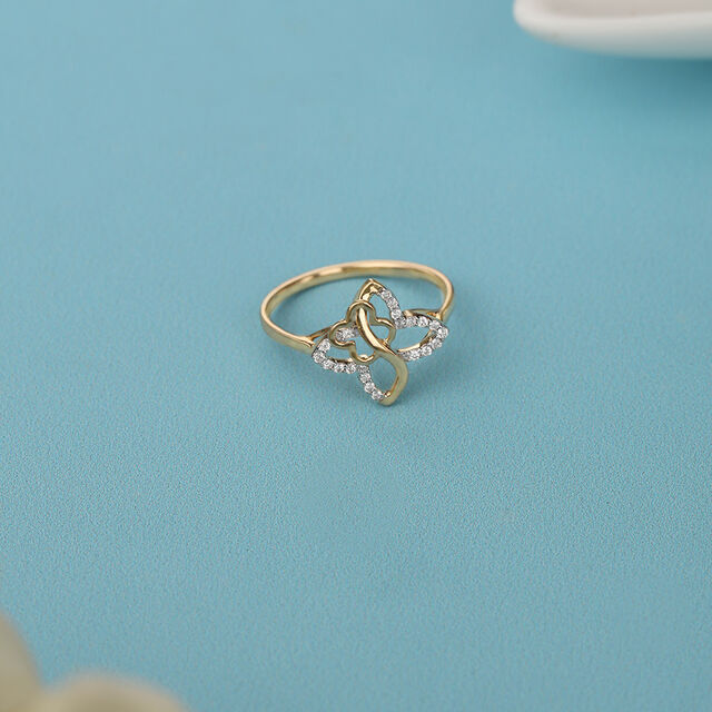 Interlace Allure 14KT Gold & Diamond Ring,,hi-res image number null