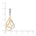 14KT Yellow Gold Diamond Drop Earrings With Teardrop Design,,hi-res view 4