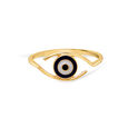 14KT Yellow Gold Stunning Evil Eye Finger Ring,,hi-res view 2