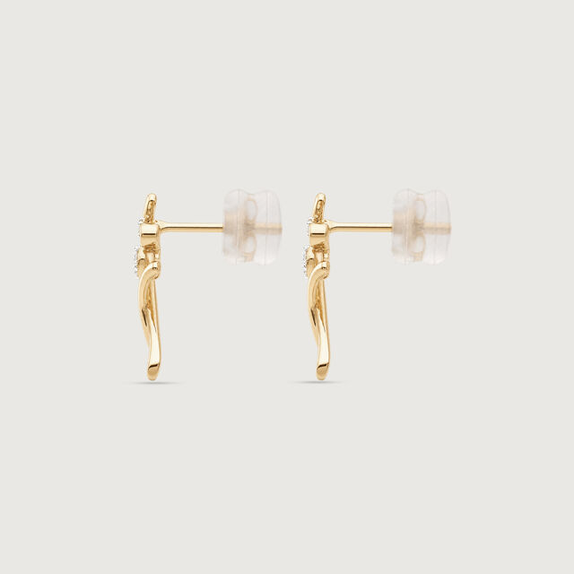 Flowing Grace Diamond Stud Earrings,,hi-res image number null