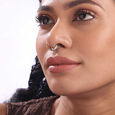 Textured Glow Silver Septum Ring,,hi-res view 2