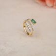 Verdant Vision 14KT Emerald & Diamond Ring,,hi-res view 1