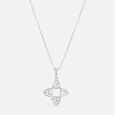 Sparkly Sleek Silver Pendant & Chain,,hi-res view 3