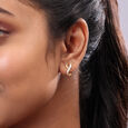 14KT Yellow Gold Diamond Stud Earrings,,hi-res view 2
