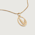 Leafy Elegance Gold Pendant,,hi-res view 4