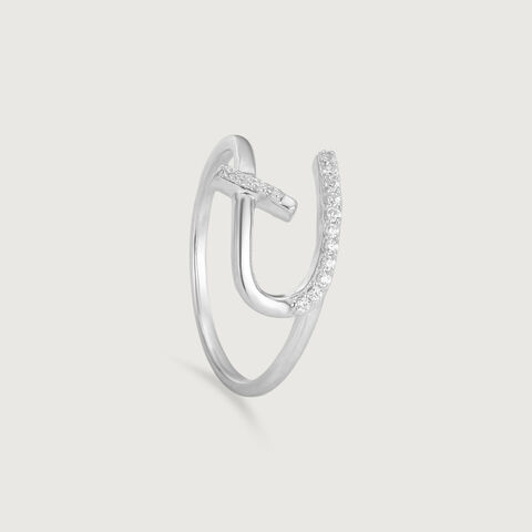Modern Interlock Silver Ring