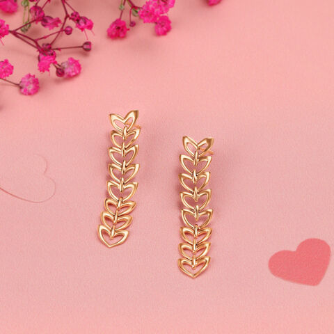 Ripples of Love 14KT Yellow Gold Drop Earrings
