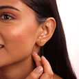 Timeless Warli Art 22KT Gold Drop Earrings,,hi-res view 2