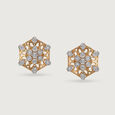 14kt Yellow-White Gold Ear Studs To Magnify Your Beauty,,hi-res view 3