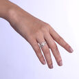 Halo Arc Silver Ring,,hi-res view 2