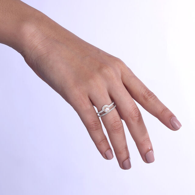 Halo Arc Silver Ring,,hi-res image number null