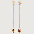 Dazzling Beauty 18KT Pink Sapphire Modular Drop Earrings,,hi-res view 5