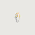 Architectural Poised Diamond Platinum Gold Ring,,hi-res view 4