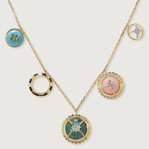 Starship Charm 14KT Diamond Necklace