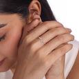 Whimsical Flower Gold & Diamond Finger Ring,,hi-res view 2
