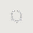 Dainty Halo Silver Septum Ring,,hi-res view 5