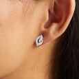 Artistic Twist Silver Stud Earrings,,hi-res view 2