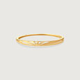 Radiant Asymmetric Gold Bangle,,hi-res view 1