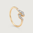Wave Dance 14KT Gold & Diamond Finger Ring,,hi-res view 4