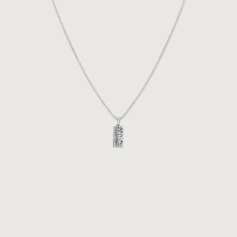 Dual Texture Silver Necklace