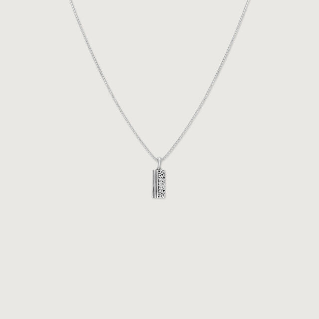 Dual Texture Silver Necklace,,hi-res image number null
