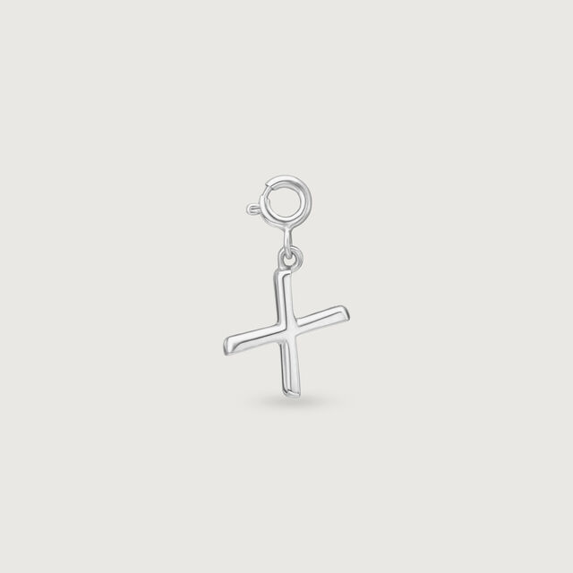 Minimal Initial X Silver Charm,,hi-res image number null