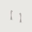 Textured Bold Silver Earrings,,hi-res view 5