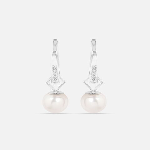 Radiant Poise Silver Hoop Earrings
