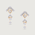 Electric Vibes Gold & Diamond Drop Earrings,,hi-res view 3