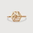 14KT Golden Geometry Finger Ring,,hi-res view 3