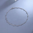 Modern Gleam Silver Anklet,,hi-res view 1