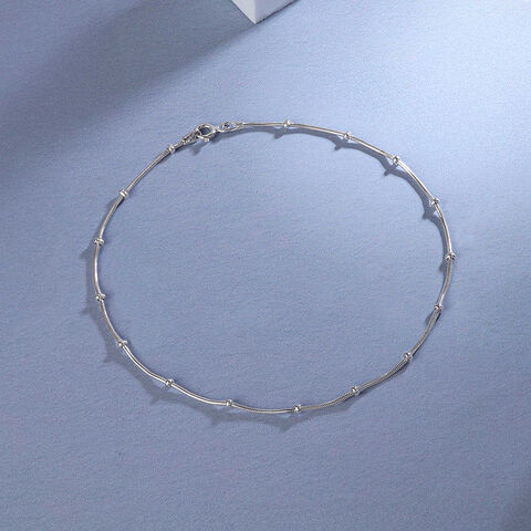 Modern Gleam Silver Anklet