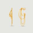 Fluid Cascading Gold Hoop Earrings,,hi-res view 4