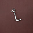 Elegant Initial L Silver Charm,,hi-res view 1